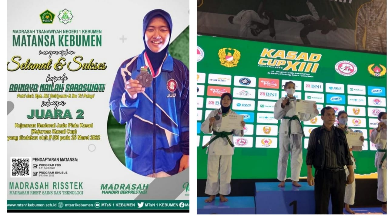 Siswi MTsN 1 Kebumen Juara Di Kejurnas Judo Kasad Cup XIII - MTs NEGERI ...